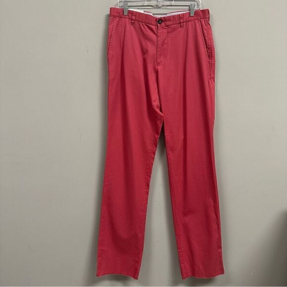 SOUTHERN TIDE Chino Pants Men Size 34 Skipjack Peach Salmon Pima Cotton - Picture 1 of 9